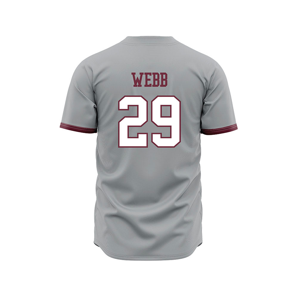Mississippi State - NCAA Baseball : Maddox Webb - Gray Slate Jersey-1