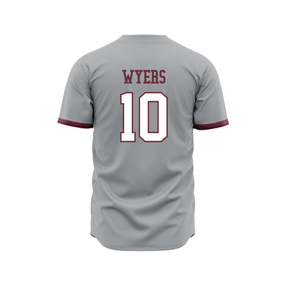 Mississippi State - NCAA Baseball : Drew Wyers - Gray Slate Jersey-1