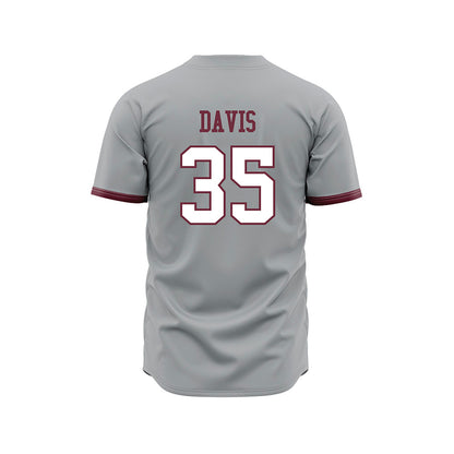 Mississippi State - NCAA Baseball : Ben Davis - Gray Slate Jersey-1