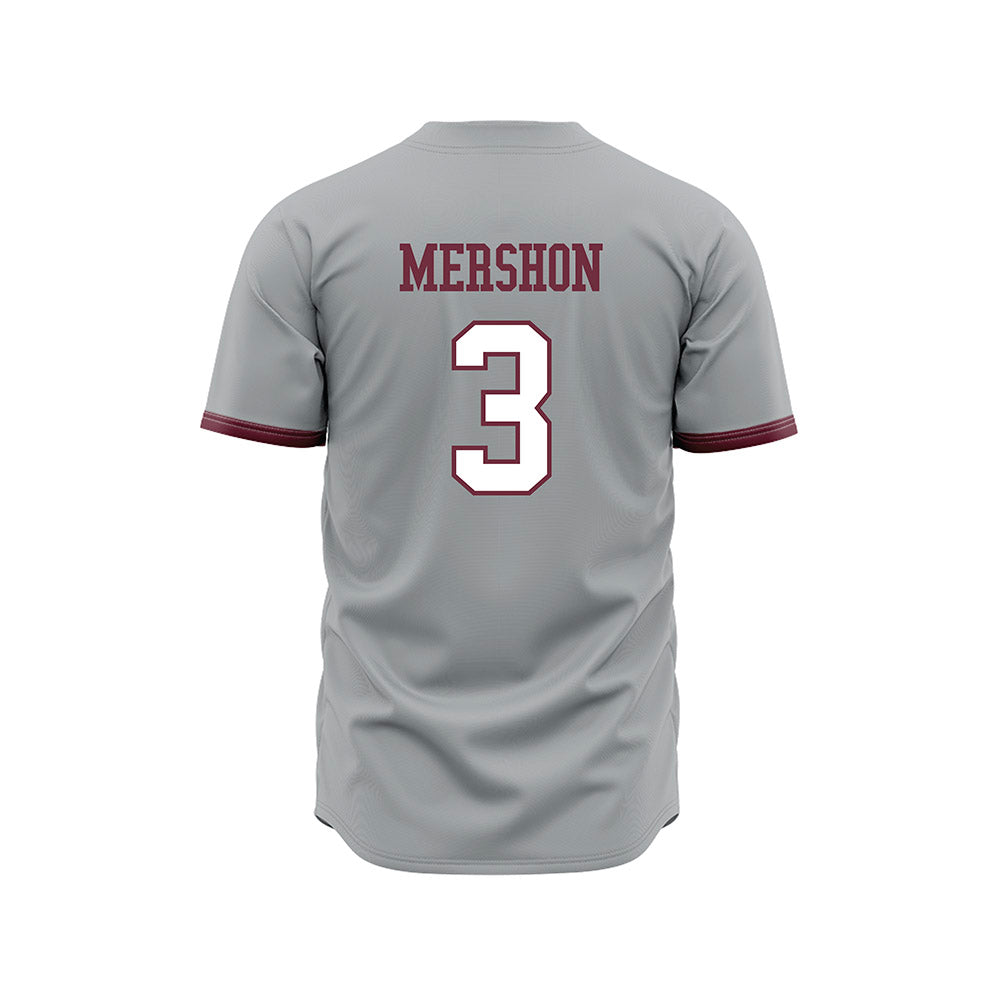Mississippi State - NCAA Baseball : David Mershon - Gray State Baseball Jersey