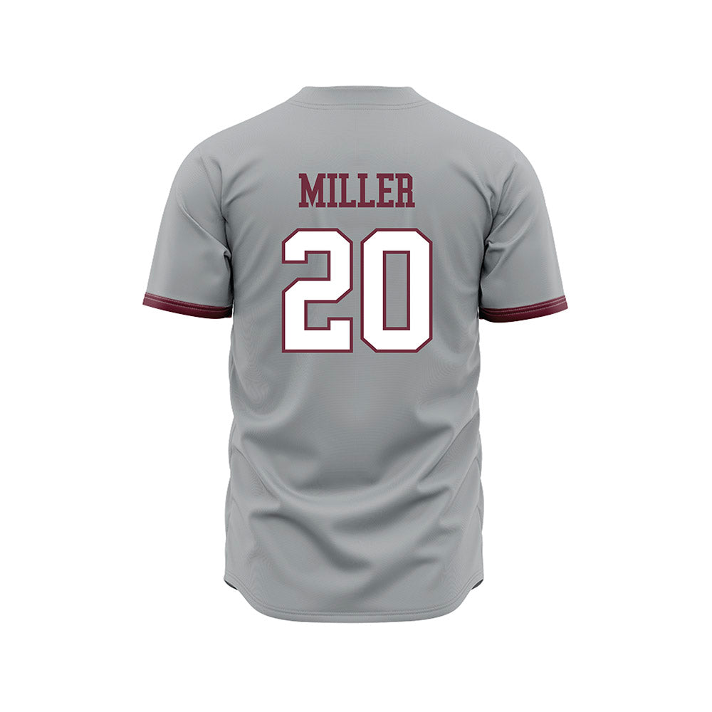 Mississippi State - NCAA Baseball : Maddox Miller - Gray Slate Jersey-1