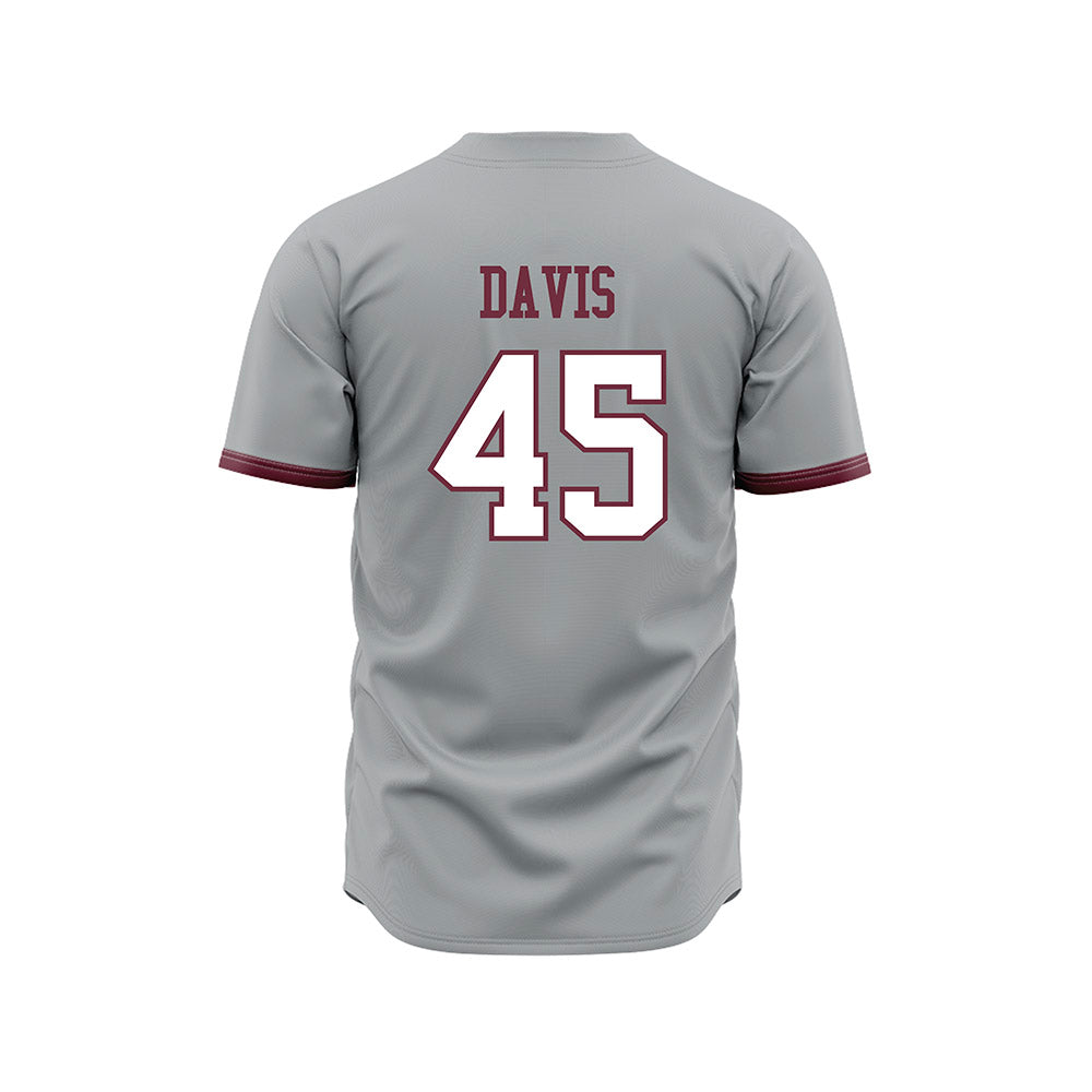 Mississippi State - NCAA Baseball : Tyler Davis - Gray State Baseball Jersey