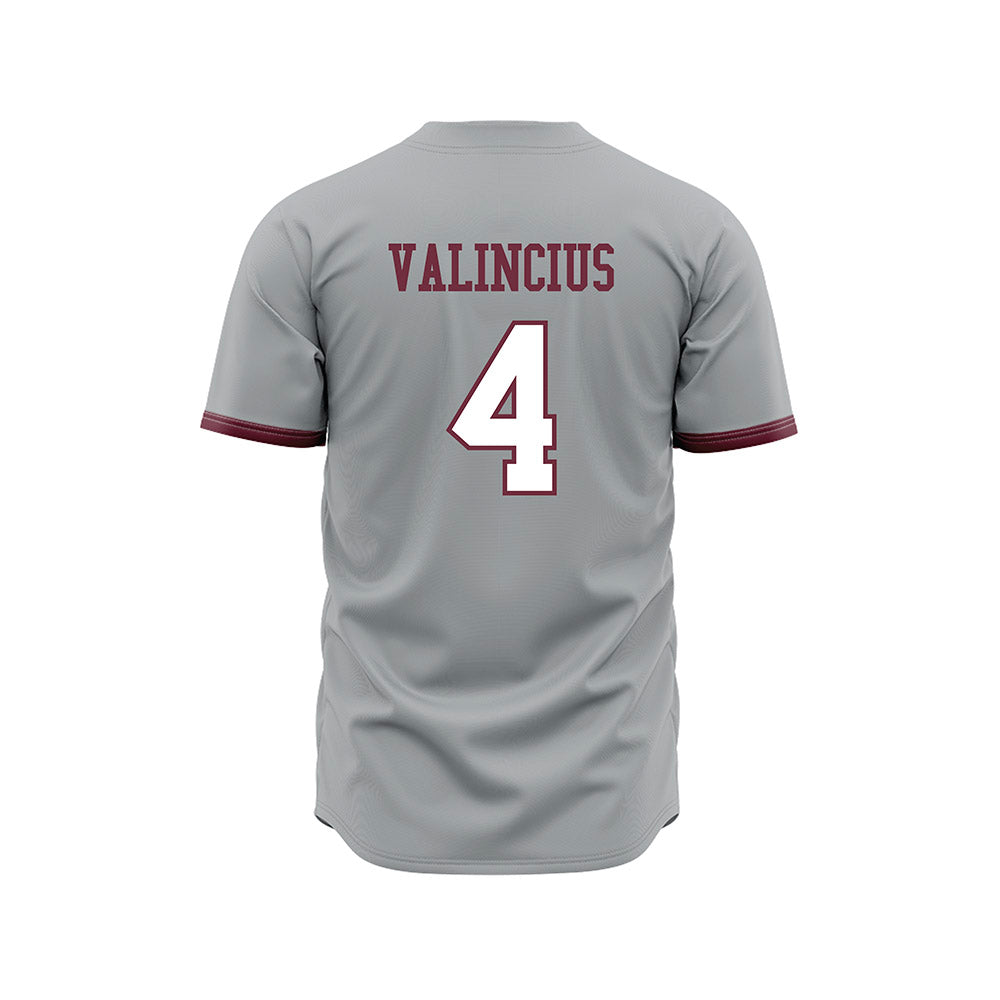 Mississippi State - NCAA Baseball : Tomas Valincius - Gray Slate Jersey-1