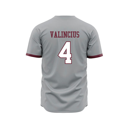 Mississippi State - NCAA Baseball : Tomas Valincius - Gray Slate Jersey-1