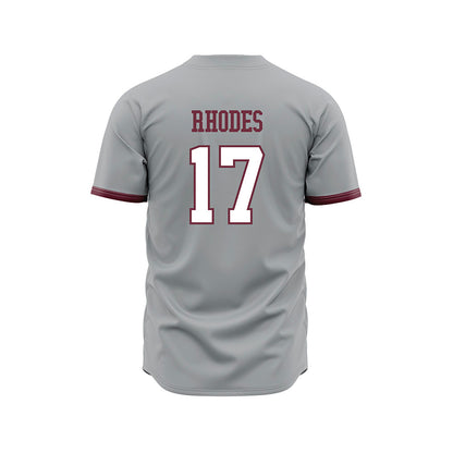 Mississippi State - NCAA Baseball : Parker Rhodes - Gray Slate Jersey-1