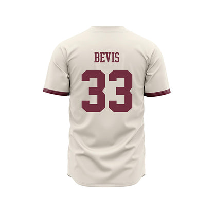 Mississippi State - NCAA Baseball : Blake Bevis - Cream Jersey-1