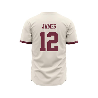 Mississippi State - NCAA Baseball : Chone James - Cream Jersey-1