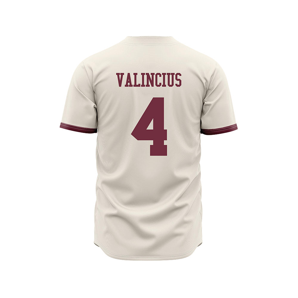 Mississippi State - NCAA Baseball : Tomas Valincius - Cream Jersey-1