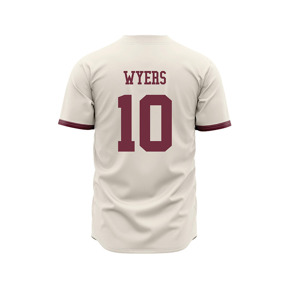 Mississippi State - NCAA Baseball : Drew Wyers - Cream Jersey-1
