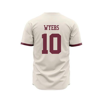 Mississippi State - NCAA Baseball : Drew Wyers - Cream Jersey-1