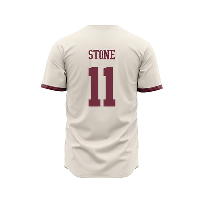 Mississippi State - NCAA Baseball : Duke Stone - Cream Jersey-1