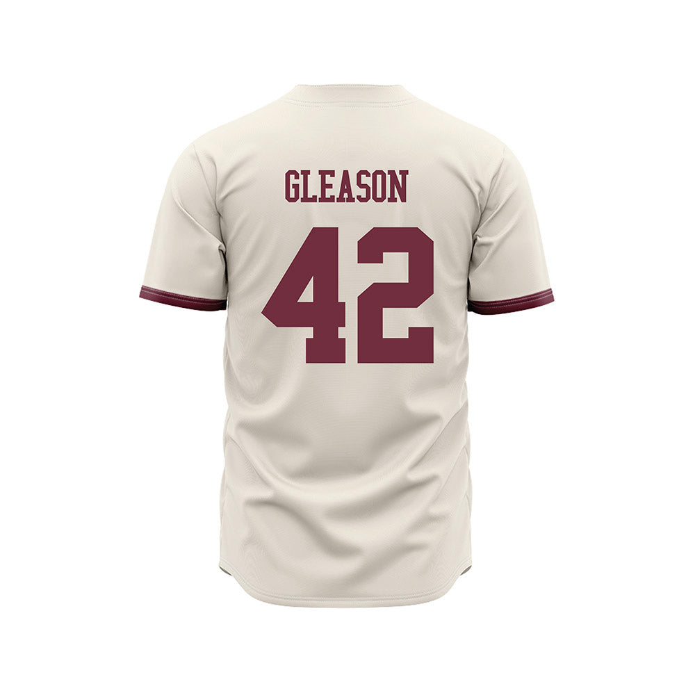 Mississippi State - NCAA Baseball : Jack Gleason - Cream Jersey-1