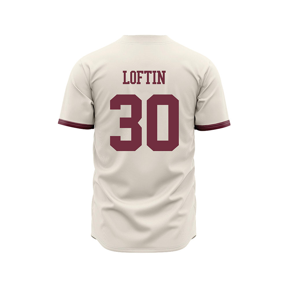 Mississippi State - NCAA Baseball : Bradley Loftin - Cream Jersey-1
