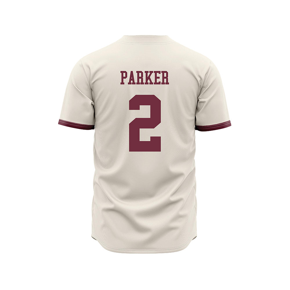 Mississippi State - NCAA Baseball : Jacob Parker - Cream Jersey-1