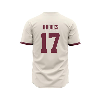 Mississippi State - NCAA Baseball : Parker Rhodes - Cream Jersey-1