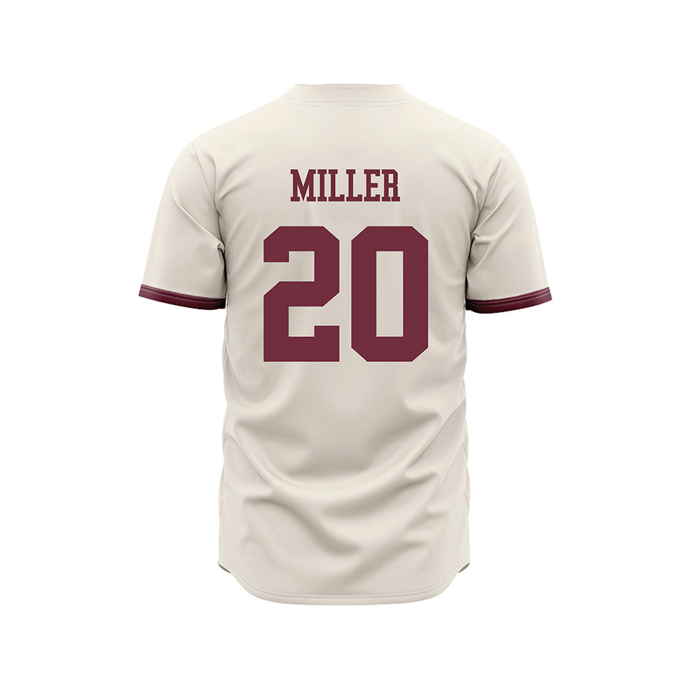 Mississippi State - NCAA Baseball : Maddox Miller - Cream Jersey-1