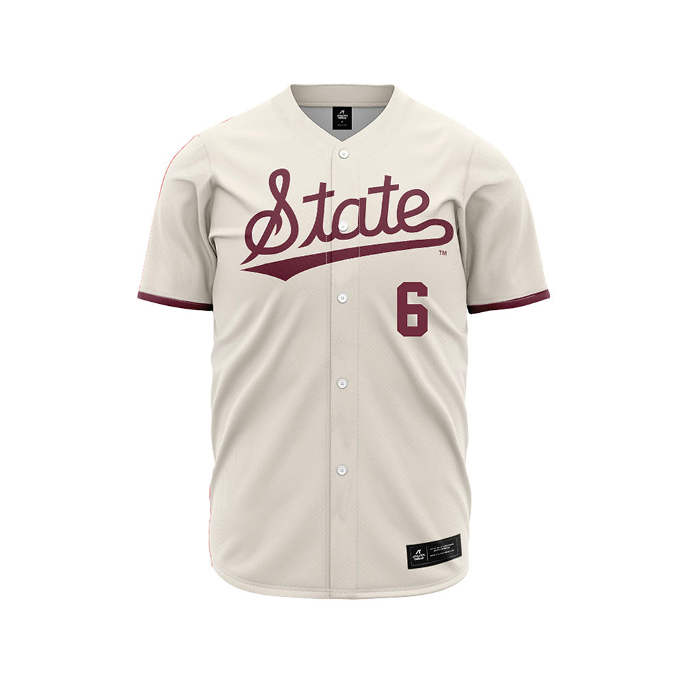 Mississippi State - NCAA Baseball : Logan Forsythe - Cream Jersey-0