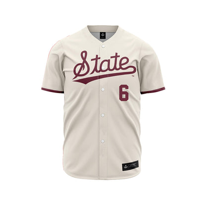 Mississippi State - NCAA Baseball : Logan Forsythe - Cream Jersey-0