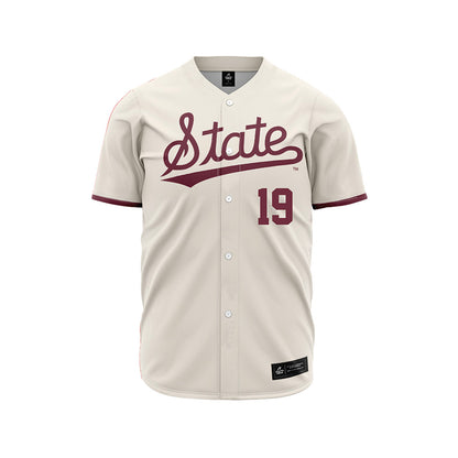 Mississippi State - NCAA Baseball : Andrew Raymond - Cream Jersey-0