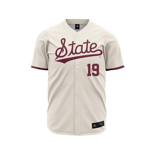 Mississippi State - NCAA Baseball : Andrew Raymond - Cream Jersey-0