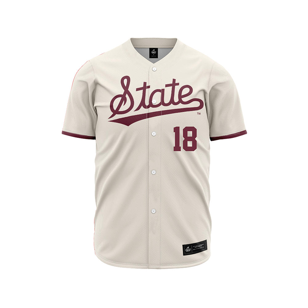 Mississippi State - NCAA Baseball : Noah Sullivan - Cream Jersey-0