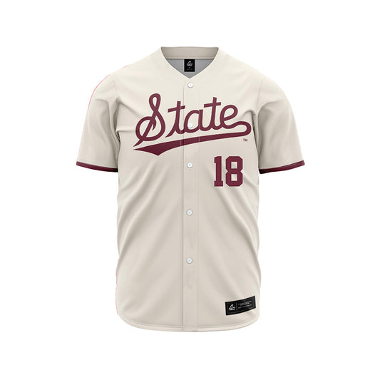 Mississippi State - NCAA Baseball : Noah Sullivan - Cream Jersey-0
