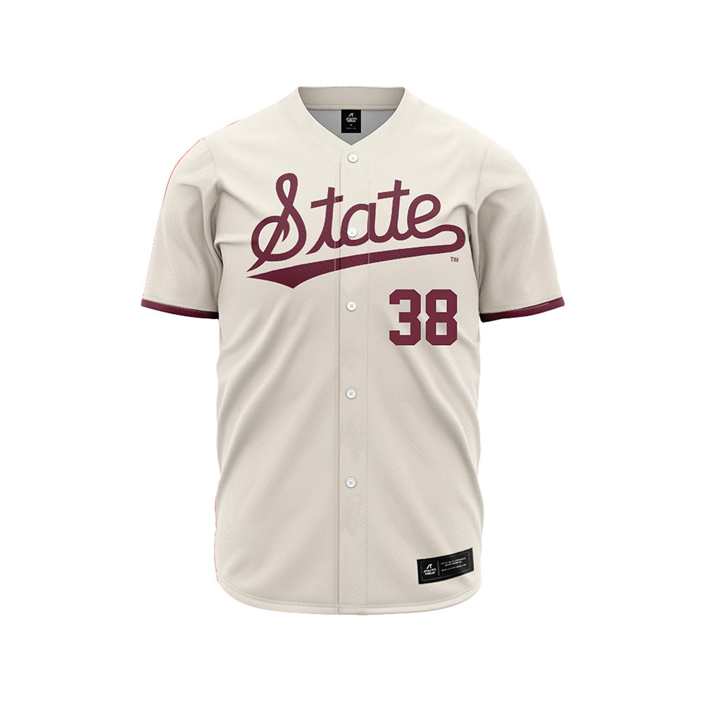Mississippi State - NCAA Baseball : Bryce Chance - Cream Jersey-0