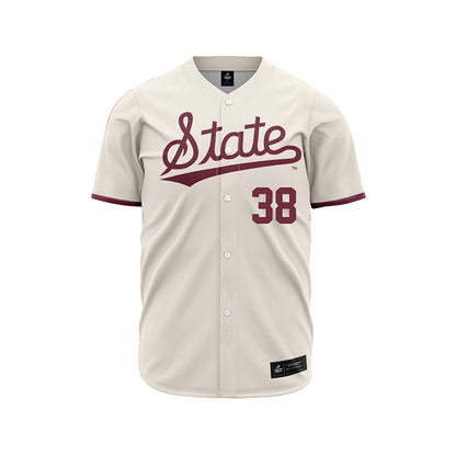 Mississippi State - NCAA Baseball : Bryce Chance - Cream Jersey-0