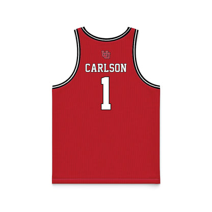 Utah - NCAA Men's Basketball : Ben Carlson - Red Basketball Jersey-1