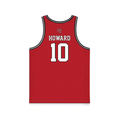 Utah - NCAA Men's Basketball : Jahki Howard - Red Basketball Jersey-1