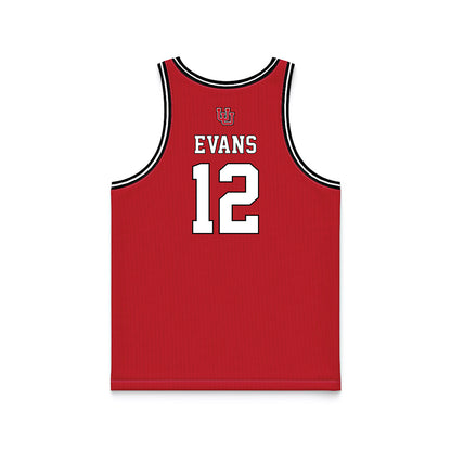 Utah - NCAA Women's Basketball : Chyra Evans - Red Basketball Jersey-1