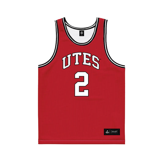 Utah - NCAA Men's Basketball : Cole Bajema - Red Basketball Jersey-0