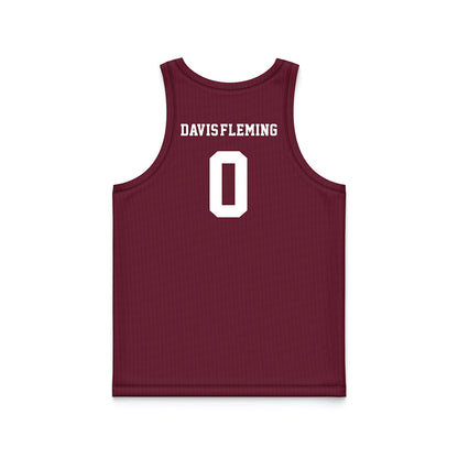 Mississippi State - NCAA Men's Basketball : Jamarion Davis-Fleming - Maroon Basketball Jersey-1