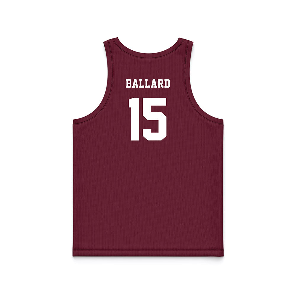 Mississippi State - NCAA Men's Basketball : Quincy Ballard - Maroon Basketball Jersey-1