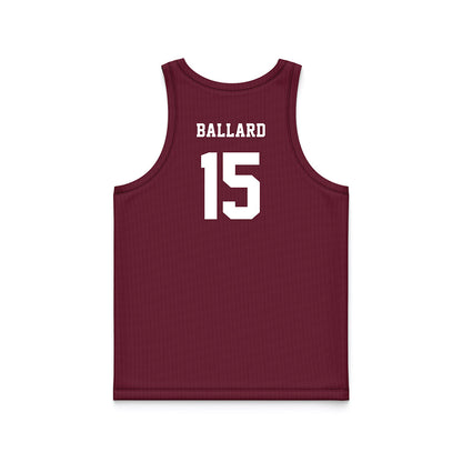 Mississippi State - NCAA Men's Basketball : Quincy Ballard - Maroon Basketball Jersey-1