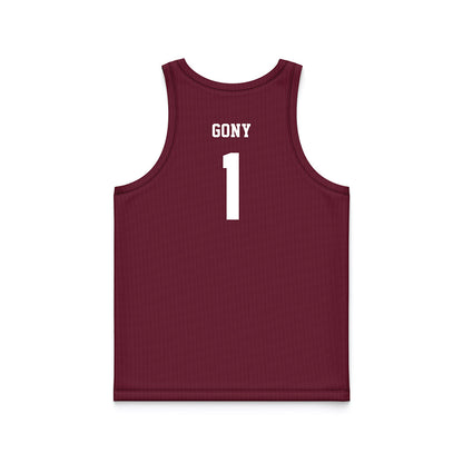 Mississippi State - NCAA Women's Basketball : Nyayongah Gony - Maroon Basketball Jersey-1