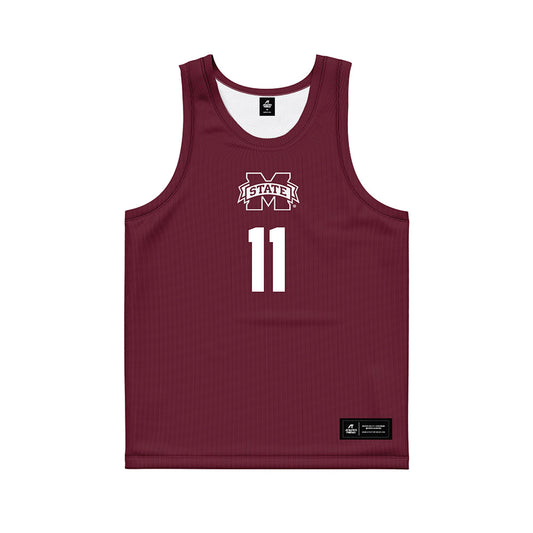 Mississippi State - NCAA Men's Basketball : EJ Paymon - Maroon Basketball Jersey-0