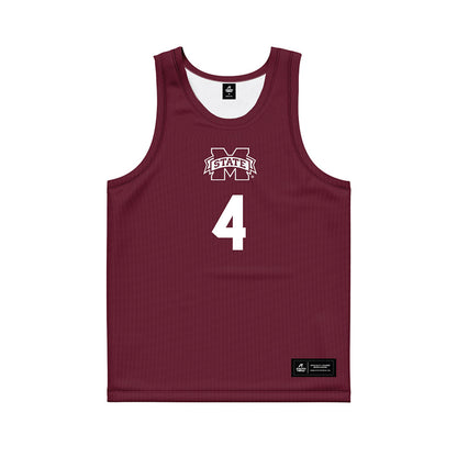 Mississippi State - NCAA Women's Basketball : Jessika Carter - Maroon Basketball Jersey-0