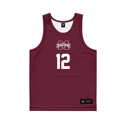 Mississippi State - NCAA Men's Basketball : Josh Hubbard - Maroon Basketball Jersey-0