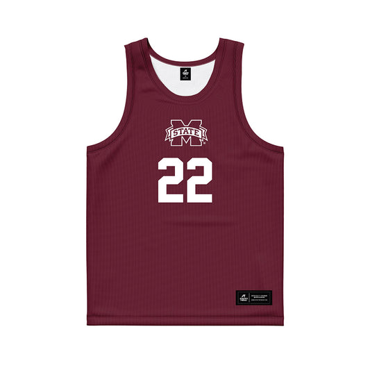 Mississippi State - NCAA Women's Basketball : Nataliyah Gray - Maroon Basketball Jersey-0