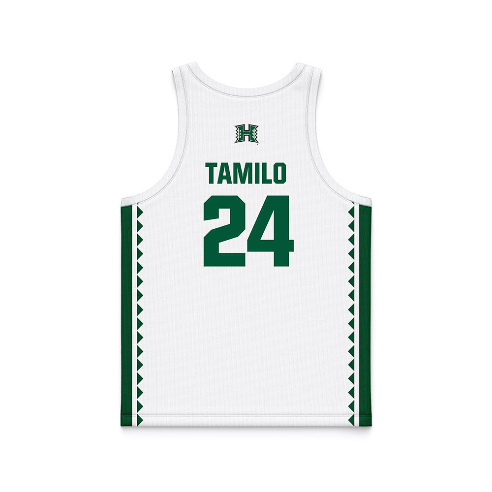 Hawaii - NCAA Women's Basketball : Ritorya Tamilo - White Basketball Jersey