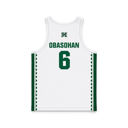 Hawaii - NCAA Men's Basketball : Samuel Osahon Obasohan - White Basketball Jersey