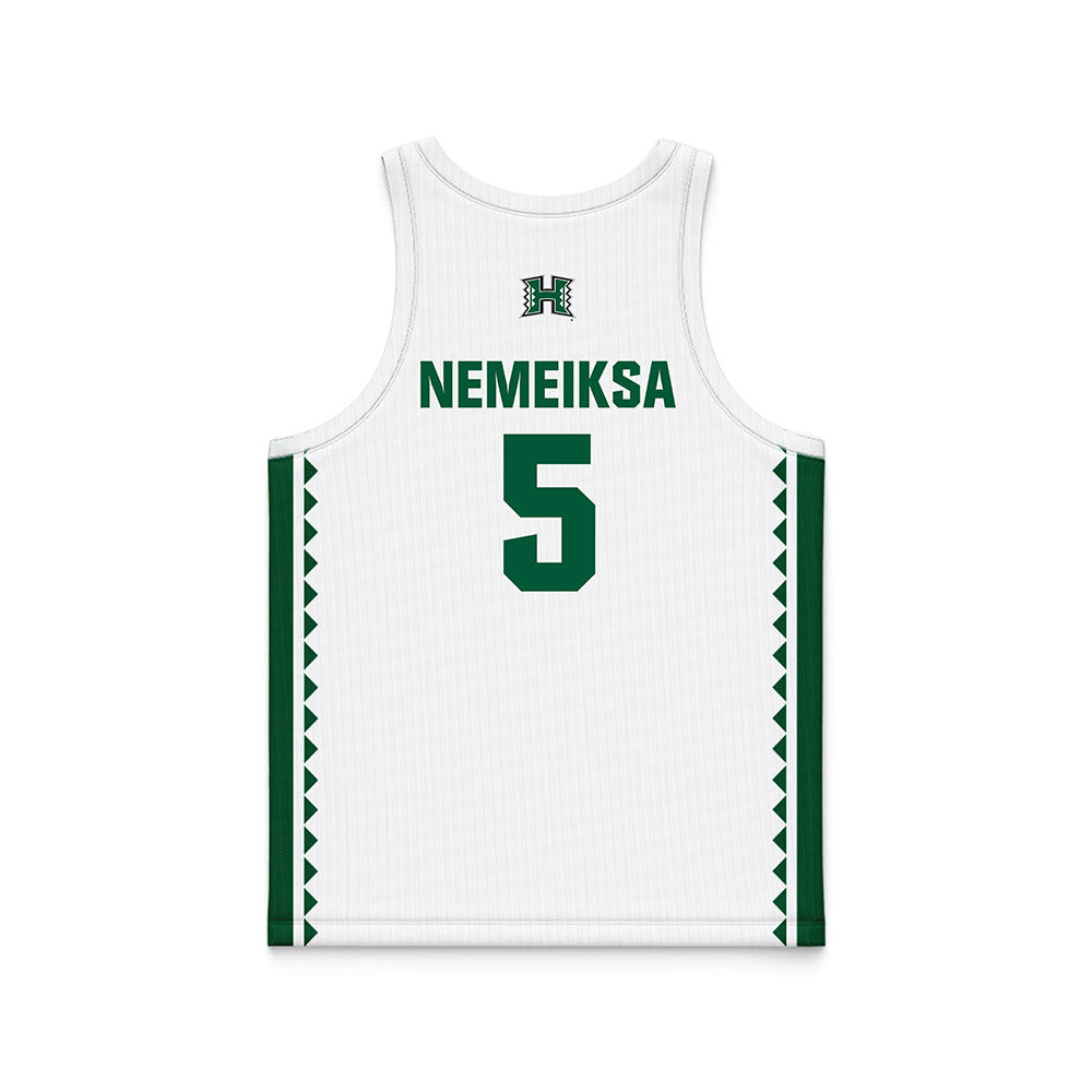 Hawaii - NCAA Men's Basketball : Gytis Nemeiksa - White Basketball Jersey