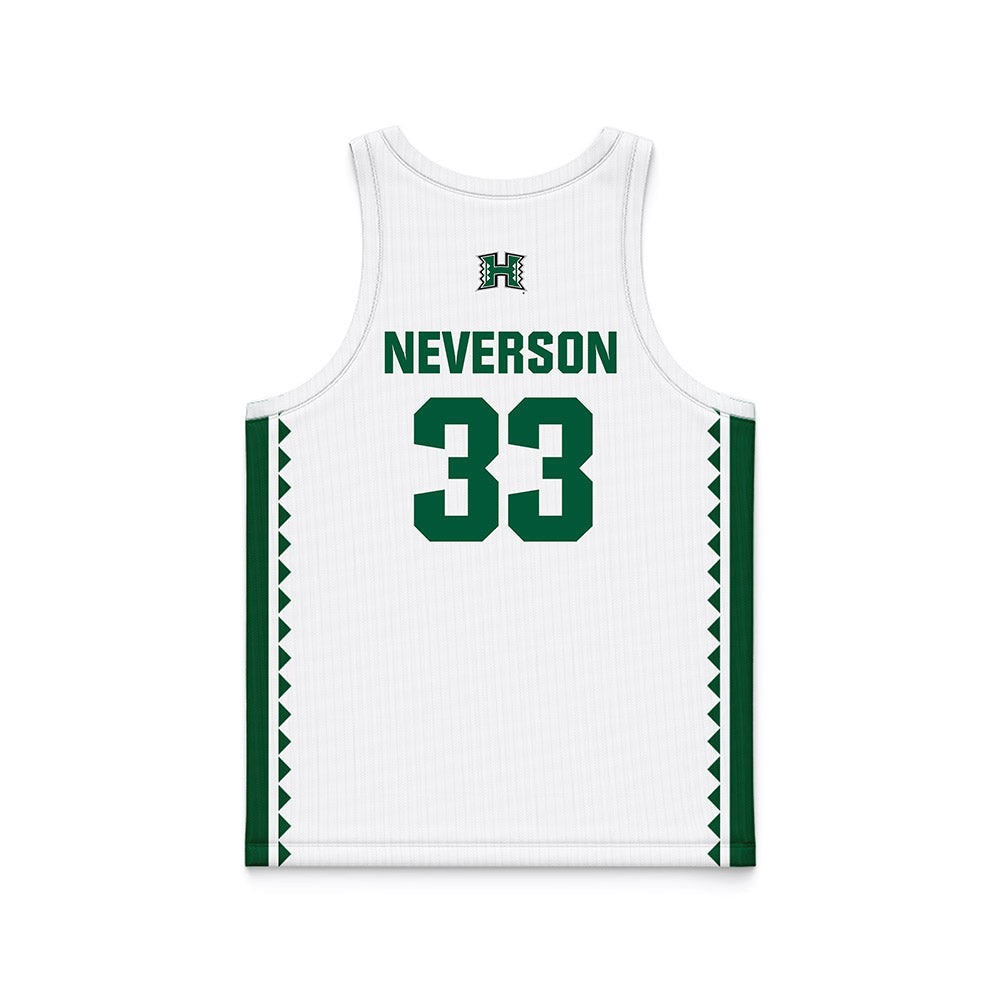 Hawaii - NCAA Women's Basketball : Saniyah Neverson - White Basketball Jersey-1