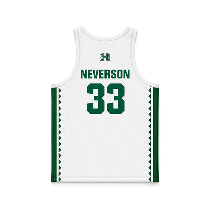 Hawaii - NCAA Women's Basketball : Saniyah Neverson - White Basketball Jersey-1