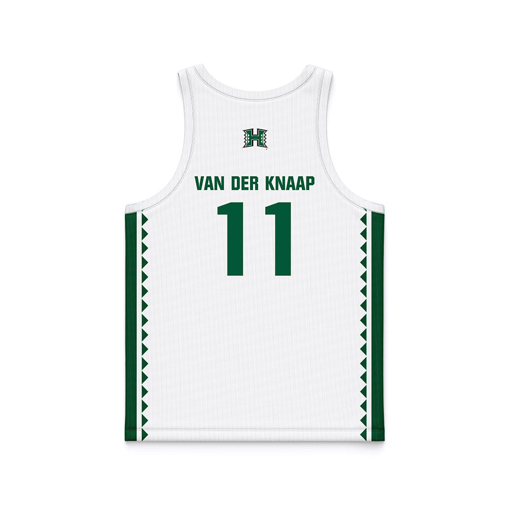 Hawaii - NCAA Men's Basketball : Jacopo Van der Knaap - White Basketball Jersey