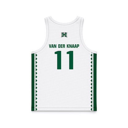 Hawaii - NCAA Men's Basketball : Jacopo Van der Knaap - White Basketball Jersey