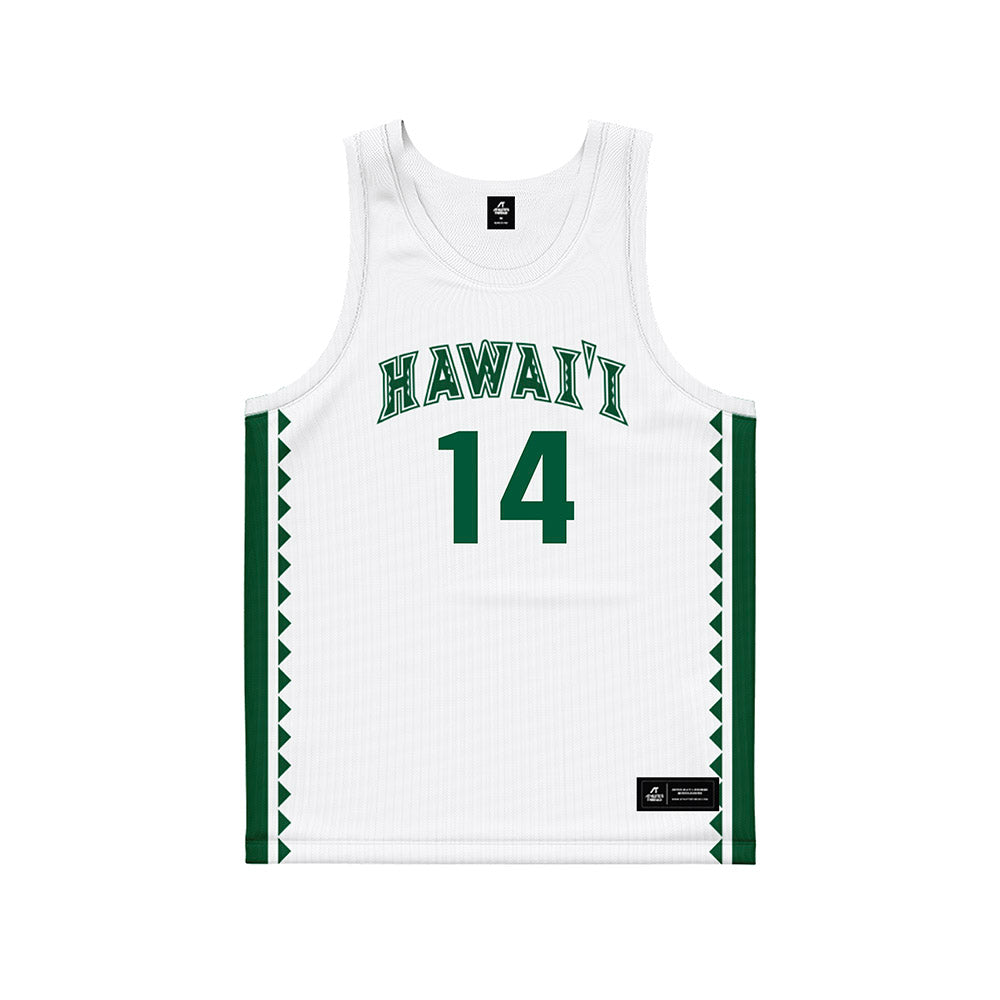 Hawaii - NCAA Women's Basketball : Brooklyn Rewers - White Basketball Jersey-0