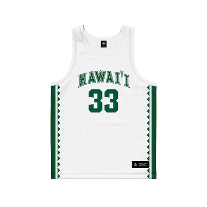 Hawaii - NCAA Women's Basketball : Saniyah Neverson - White Basketball Jersey-0