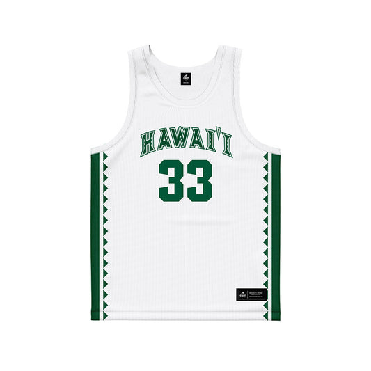 Hawaii - NCAA Women's Basketball : Saniyah Neverson - White Basketball Jersey-0